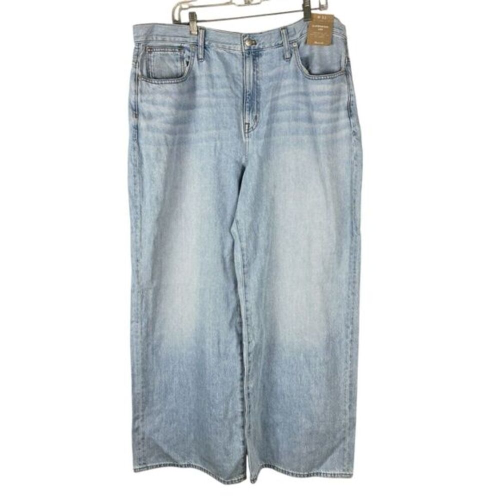 Madewell Superwide-Leg Jeans Ahern Wash Airy Denim Light Wash Womans Sz 33 NWT - Picture 3 of 9